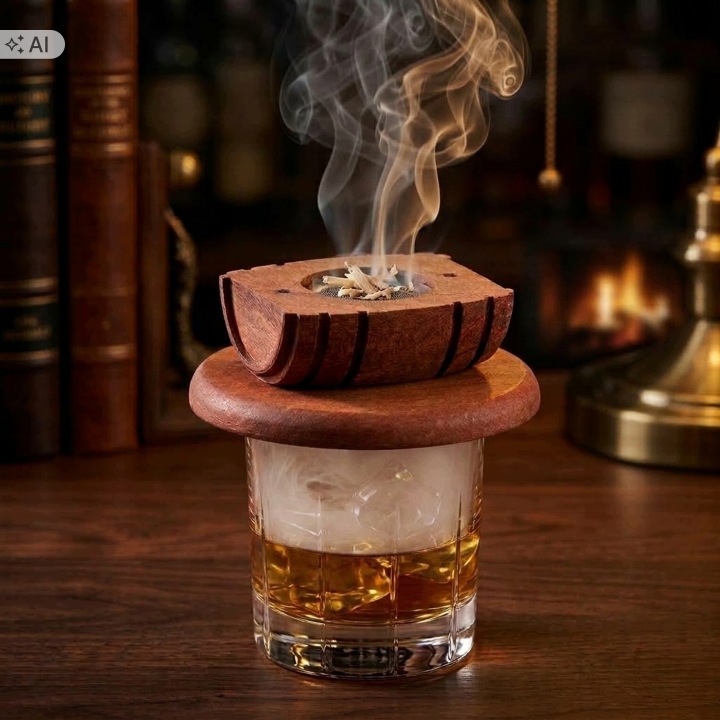 WHISCARO Barrel Set – smoker beczka, 12 puszek wiórów i gaz - obrazek 4